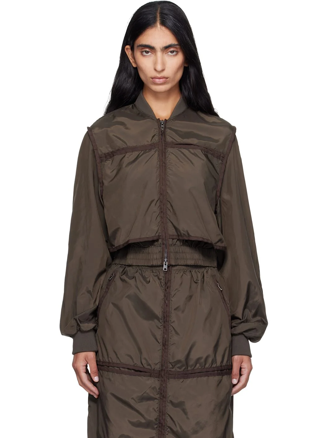 Khaki Tonal Taping Jacket - 1