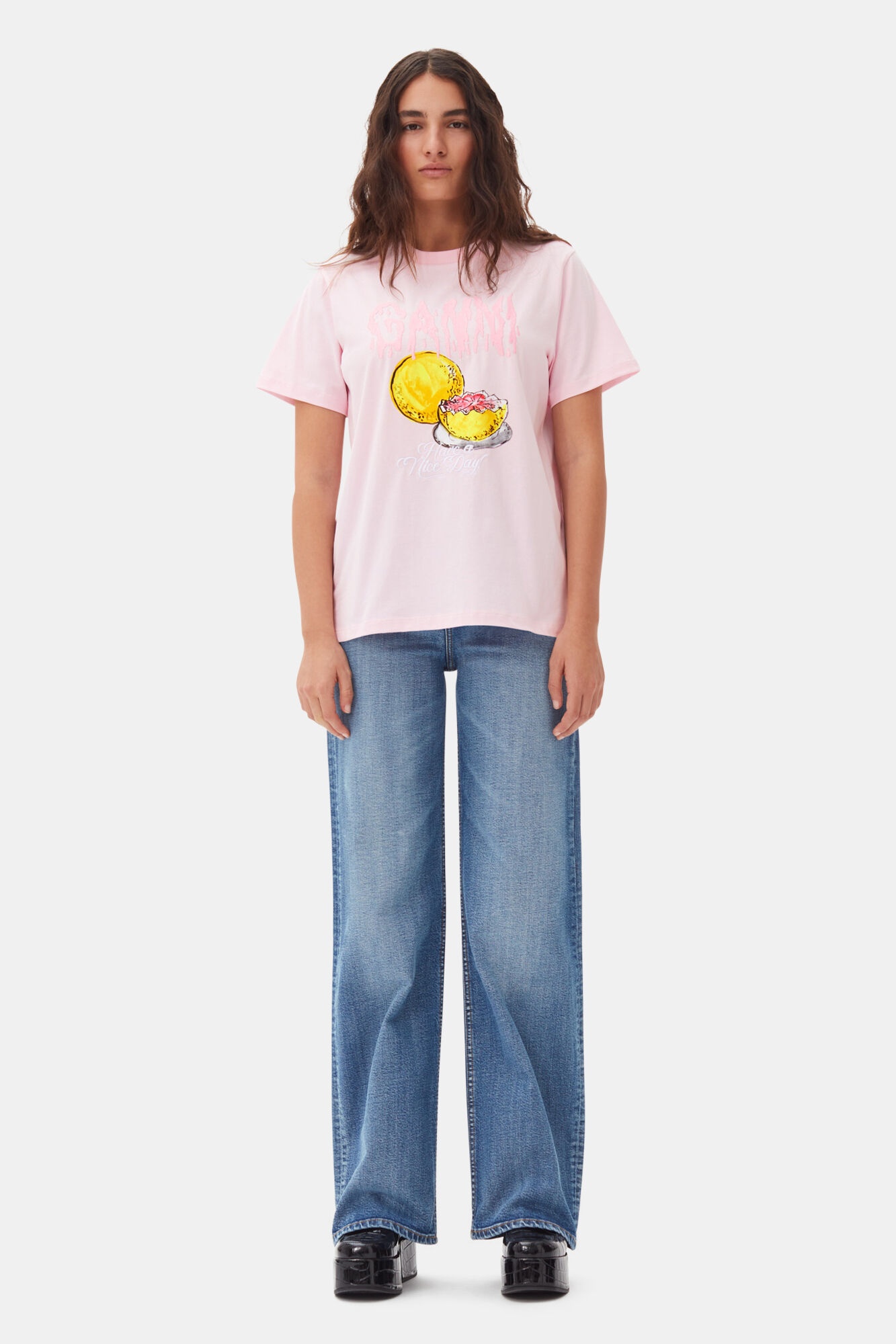 PINK BASIC JERSEY GRAPEFRUIT RELAXED T-SHIRT - 3