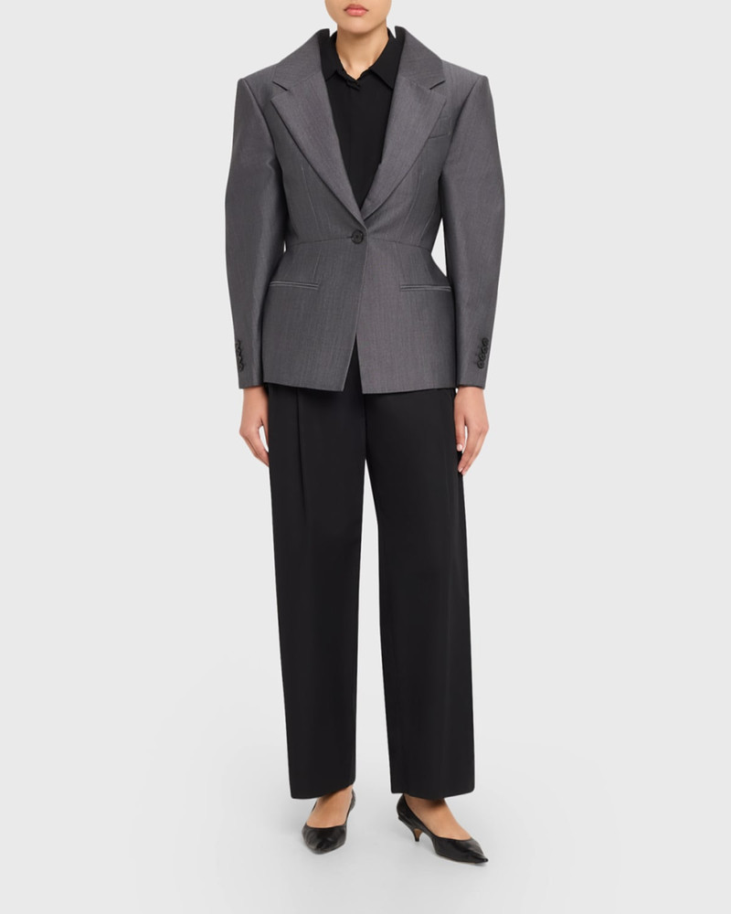 Givenchy Slashed Wool Single-Breasted Jacket outlook