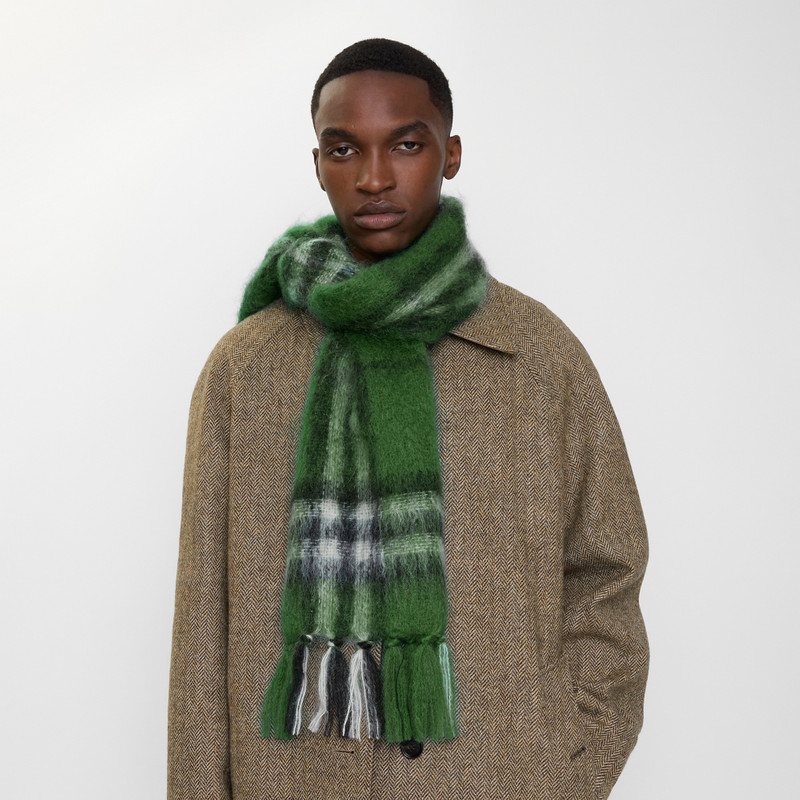 Burberry Check Mohair Wool Scarf outlook
