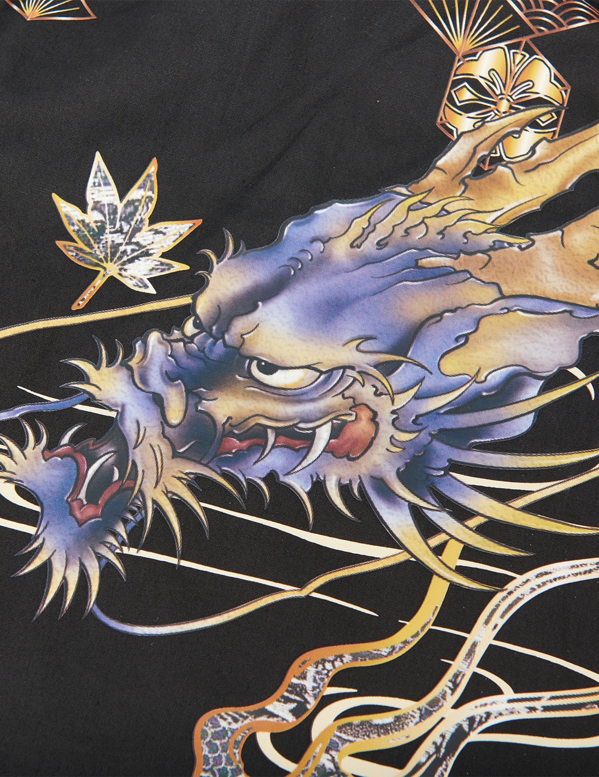 GOLDEN DRAGON AND KAMON PRINT BOXER SHORTS - 6