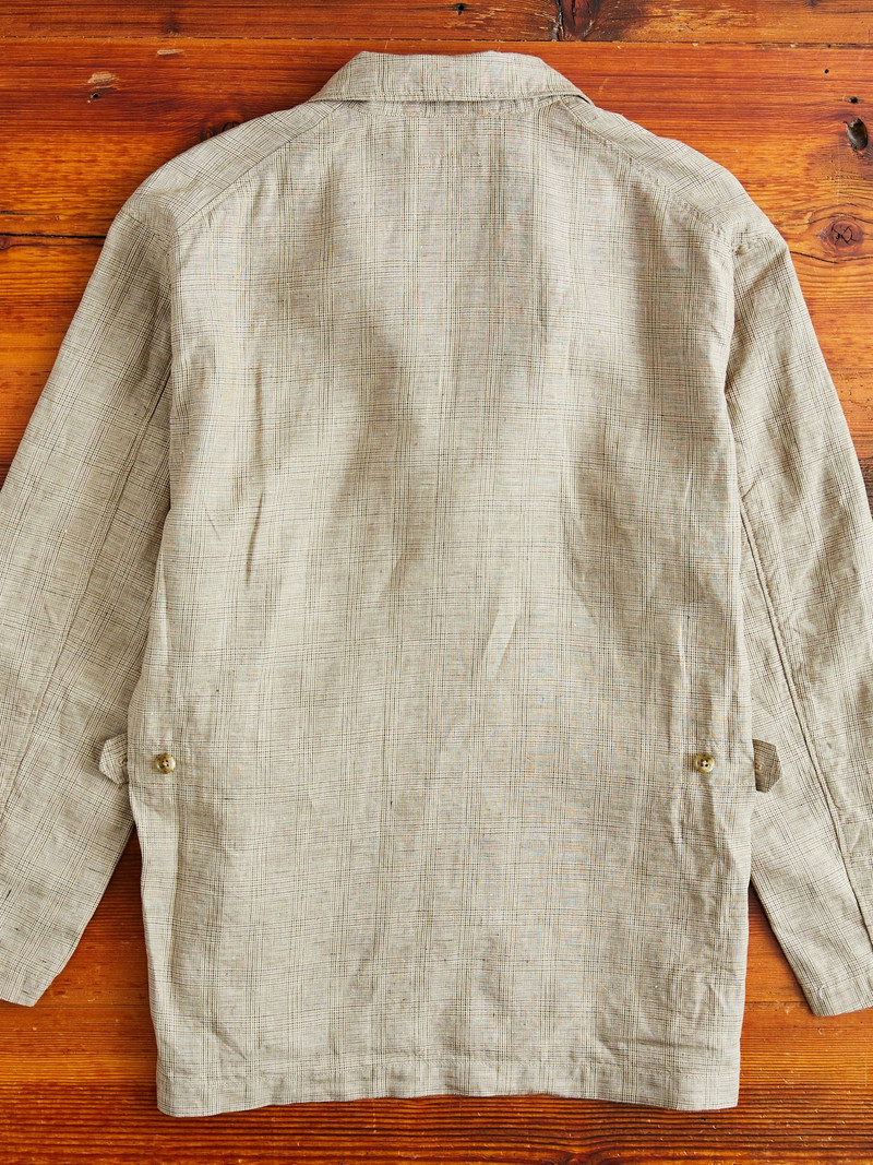 Loiter Jacket in Beige Linen Glen Plaid 10