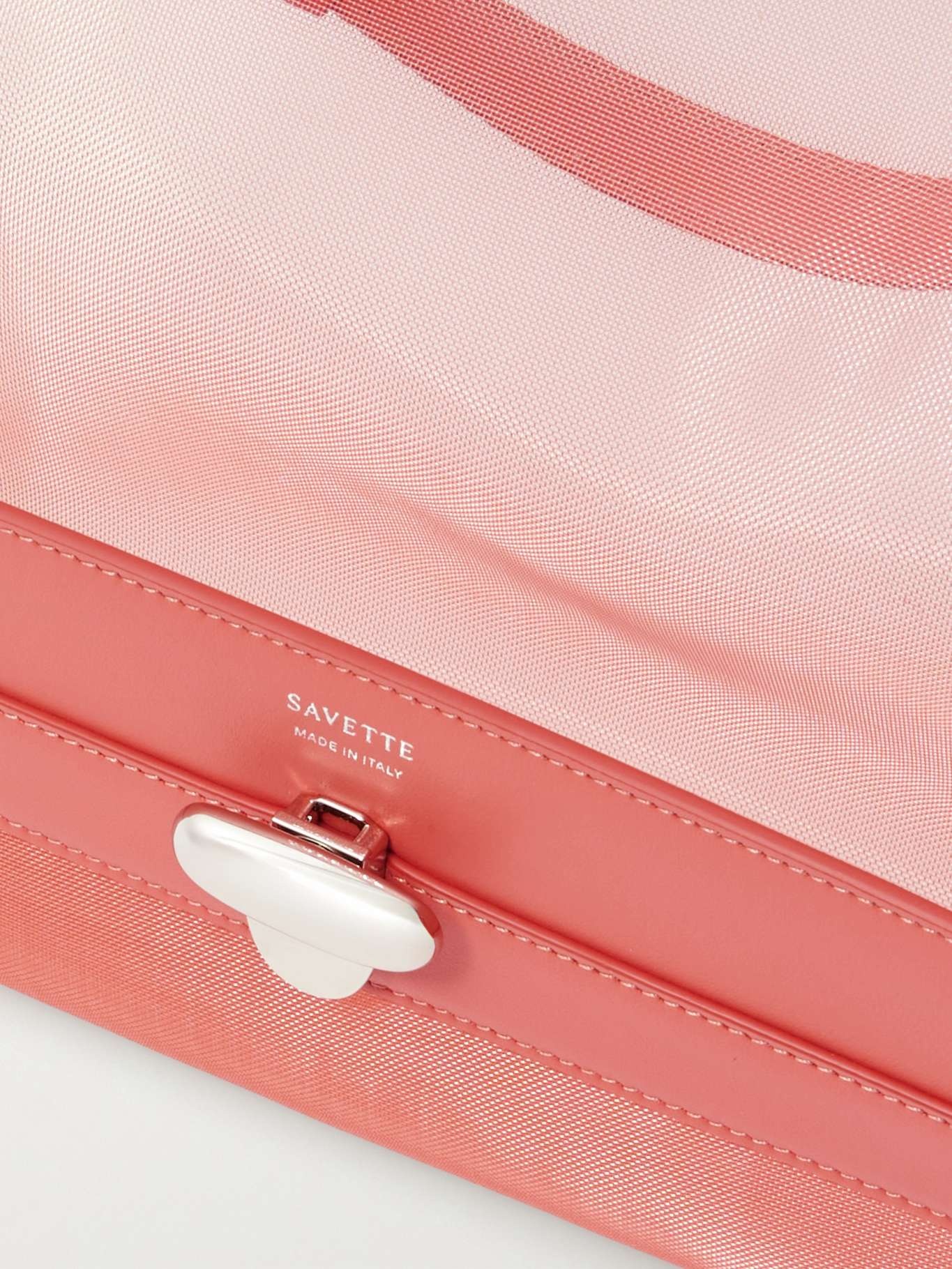 Symmetry Pochette leather and mesh tote Pink - 5