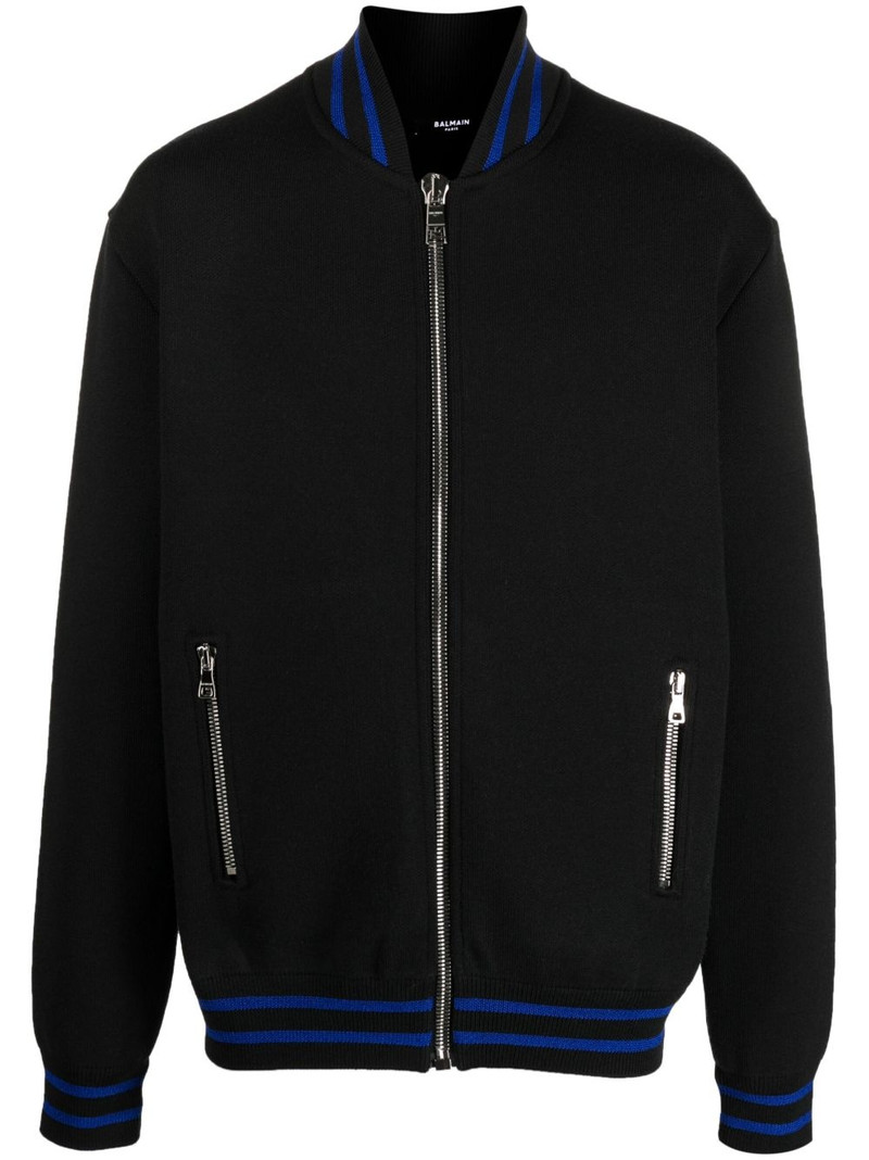 zipped knit jumper 1