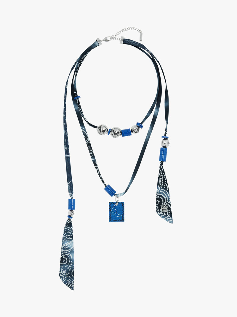 MOON NECKLACE IN METAL AND BANDANA 1