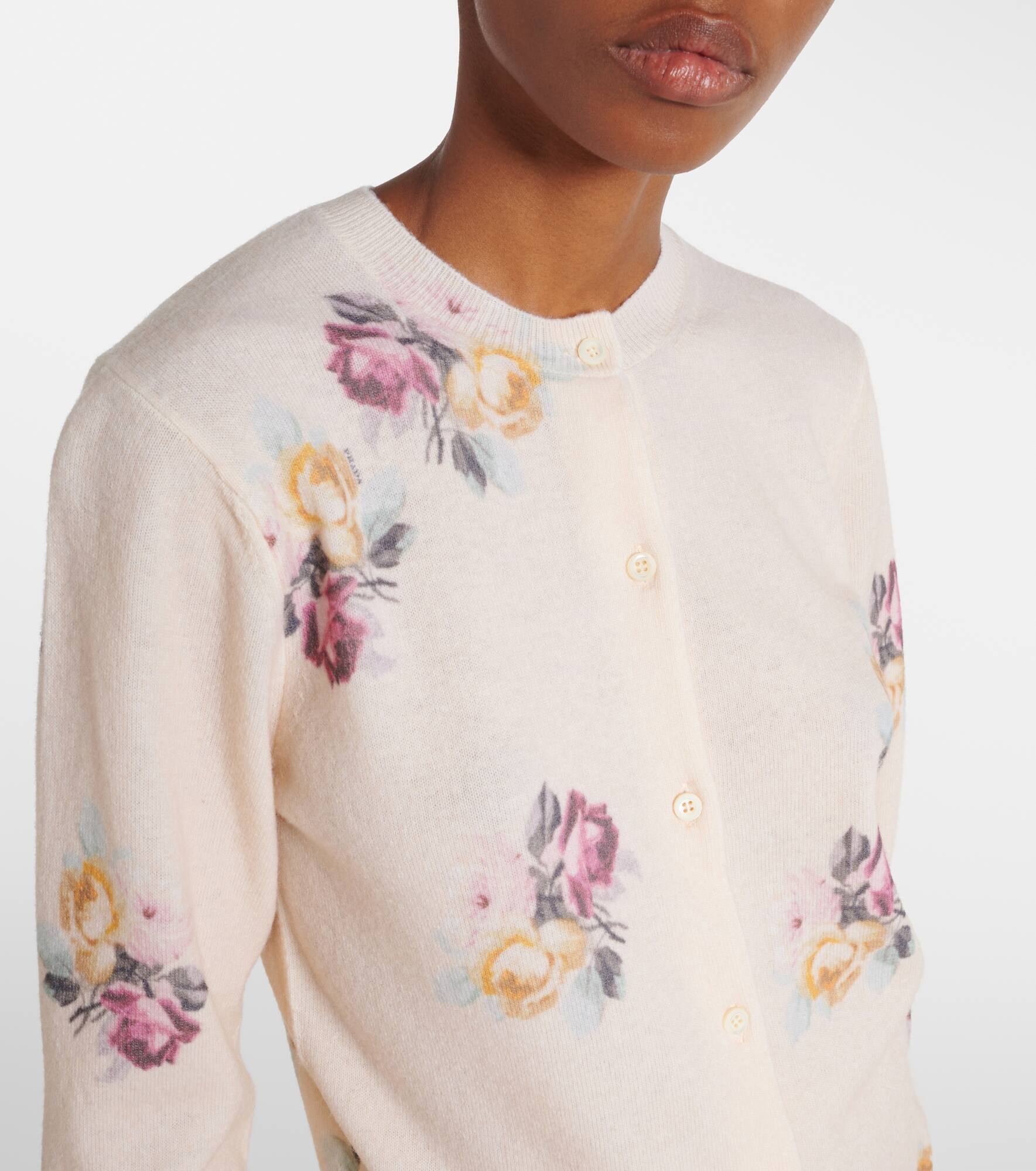 Floral virgin wool cardigan - 4