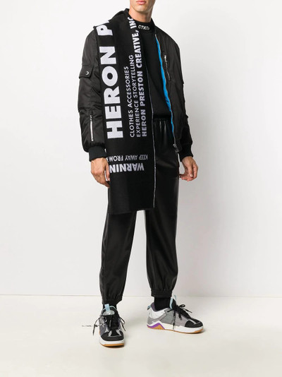 Heron Preston graphic-print knitted scarf  outlook