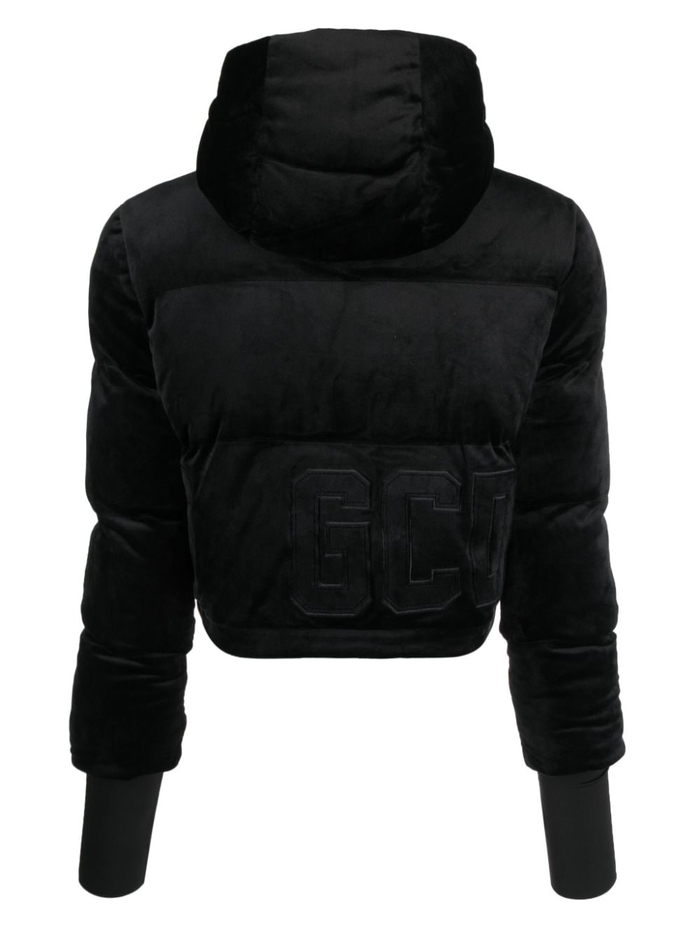 hooded velvet bomber jacket - 2
