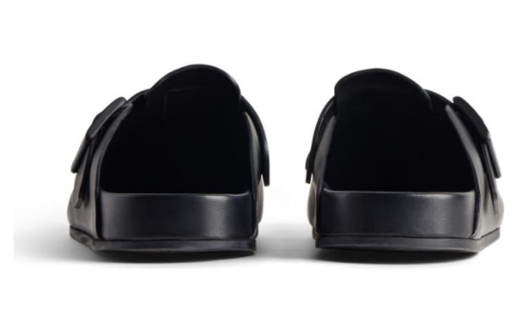 (WMNS) Balenciaga Sunday Leather Clogs 'Black' 761284WCEA11000 - 4