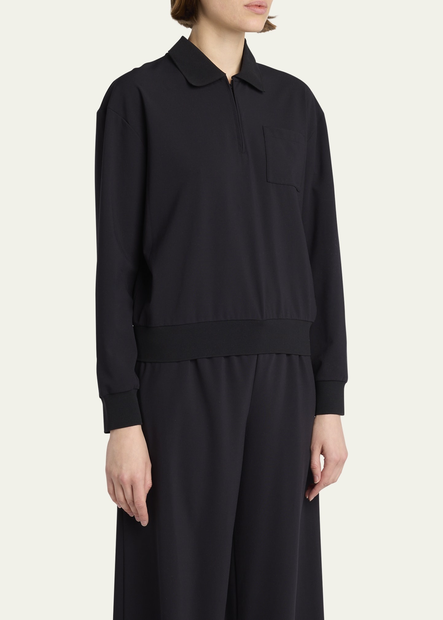 Estee French Terry Polo Top - 4