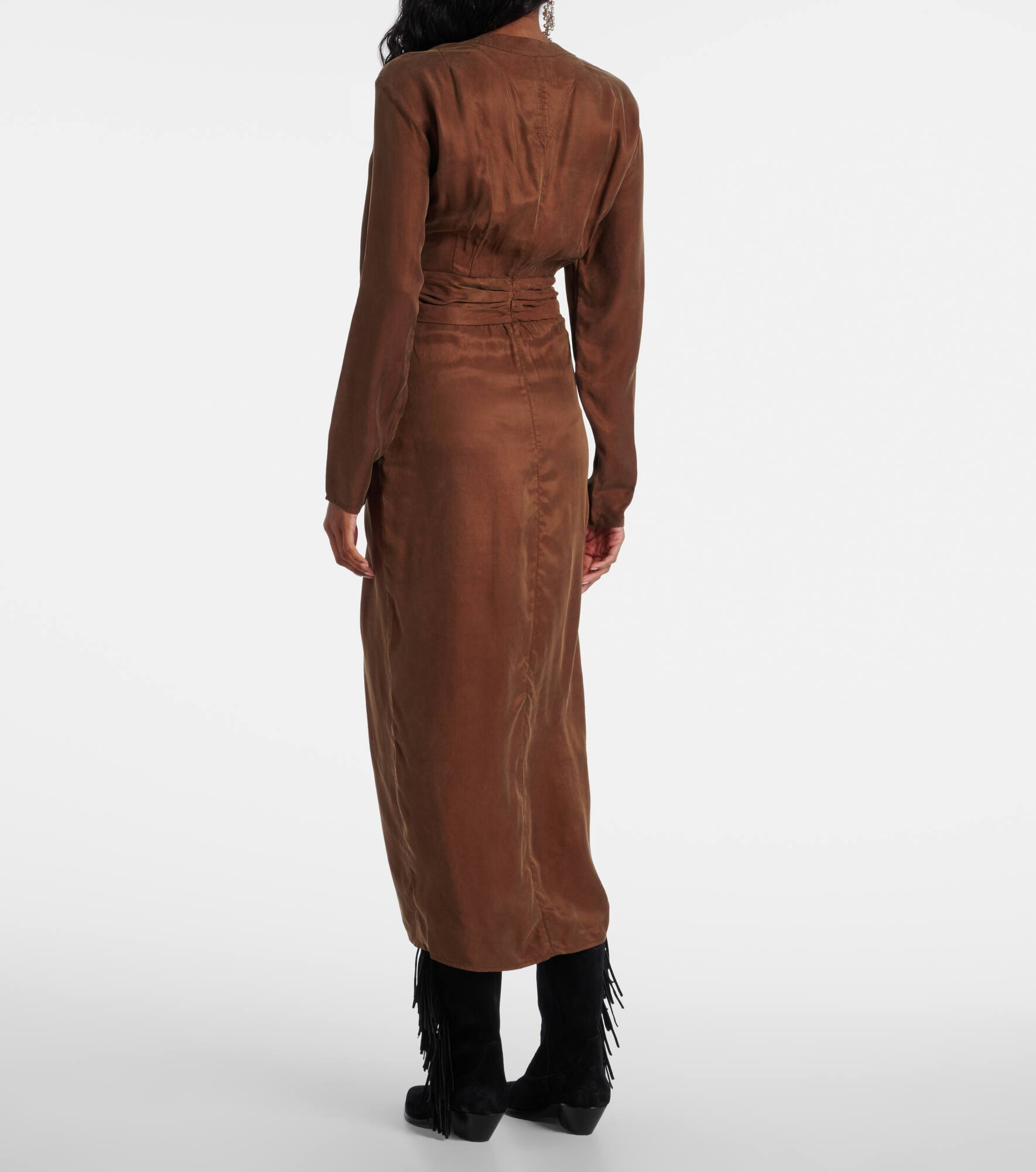 Draped midi dress - 3
