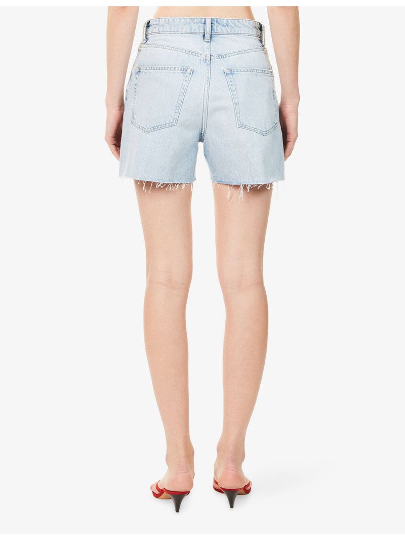 Saige High-Rise Denim Shorts 4