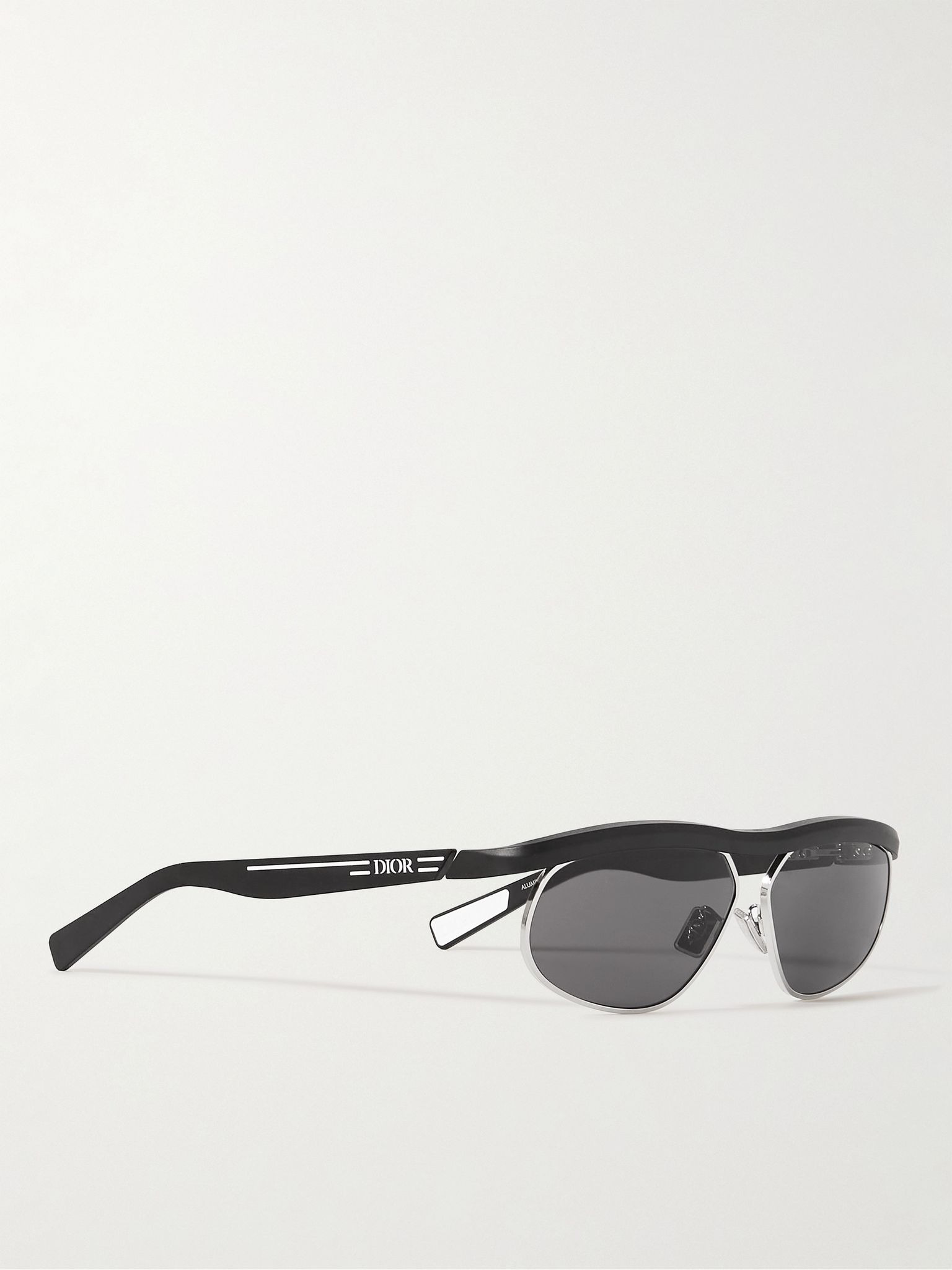 DioRider S1U Oval-Frame Acetate and Silver-Tone Sunglasses Black - 3