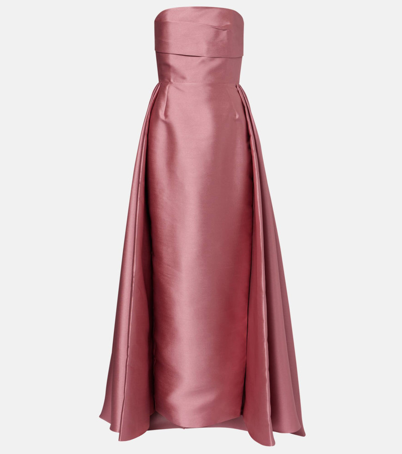 Strapless satin gown 1