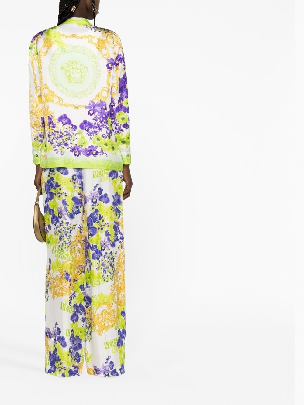 baroque-print trousers - 4
