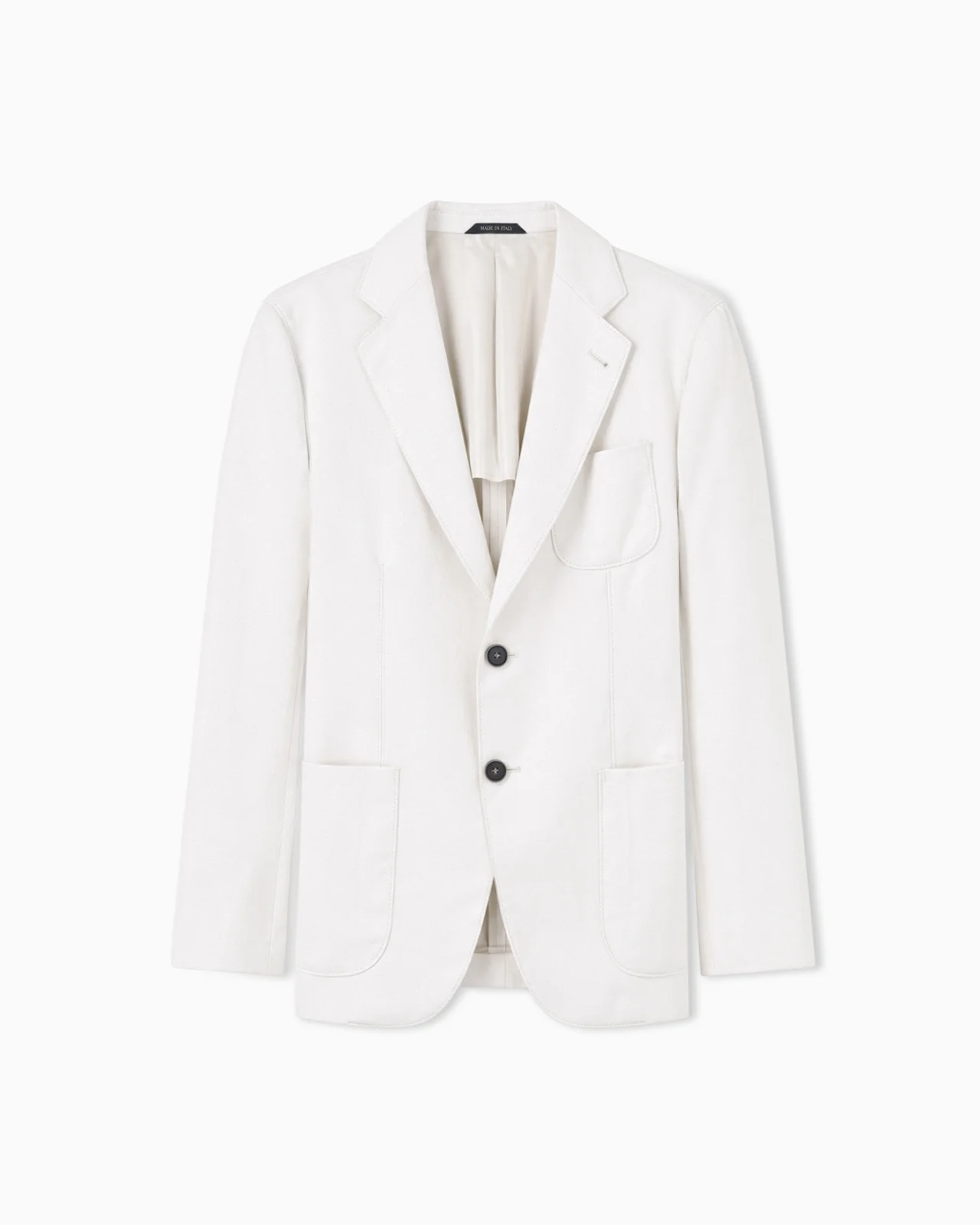 UPTON LINE SINGLE-BREASTED JACKET IN LINEN CANVAS - 1