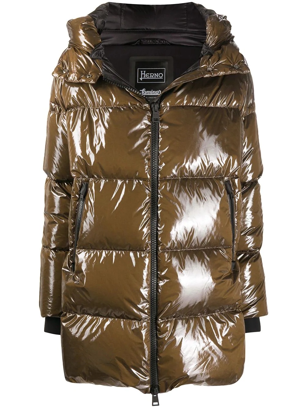 high-shine padded jacket - 1