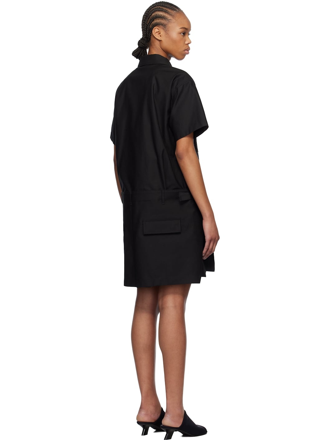 Black WTAPS Edition Cotton Back Satin Minidress - 3