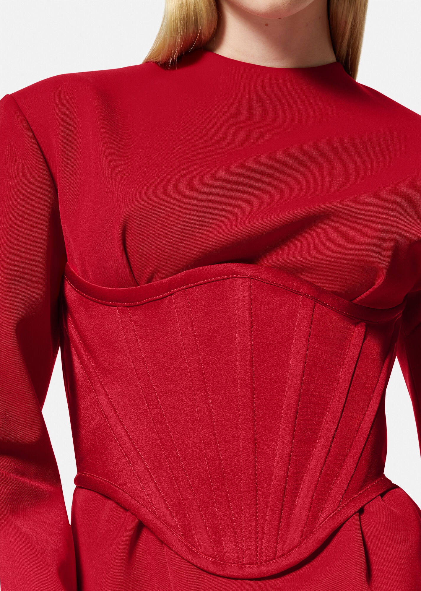 Versace Red Corset Mini Dress