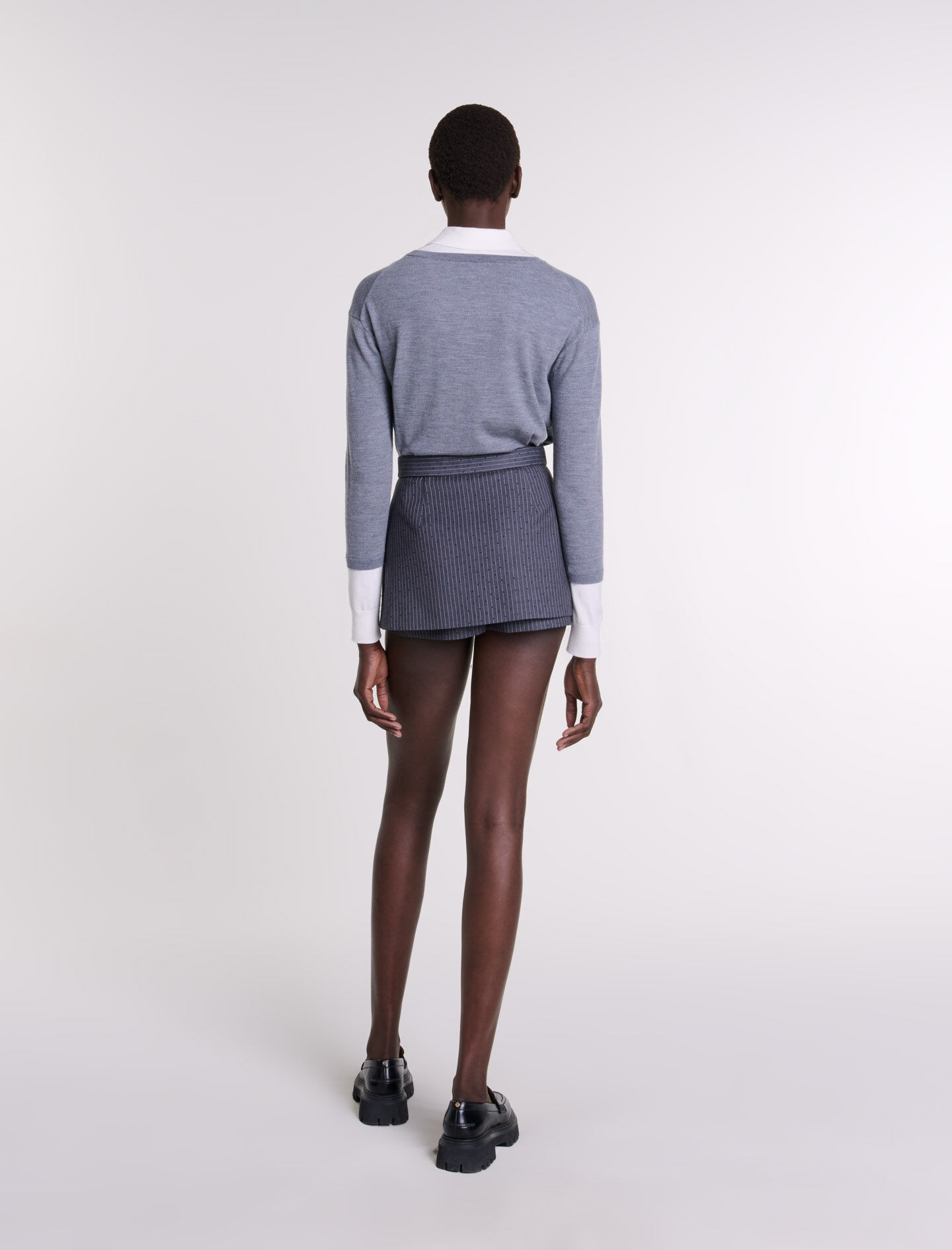 Rhinestone layered skort - 4