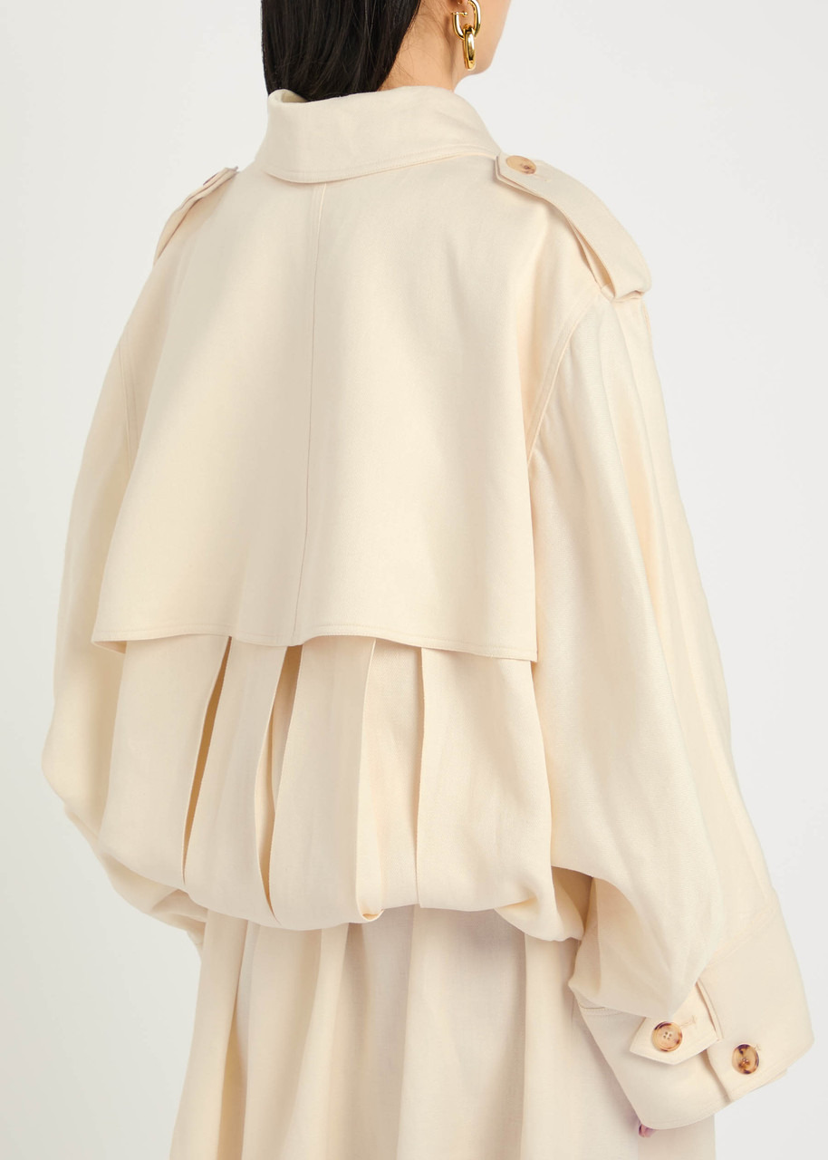 Gabriela Hearst Hunt Drawstring Linen Trench Jacket - 3