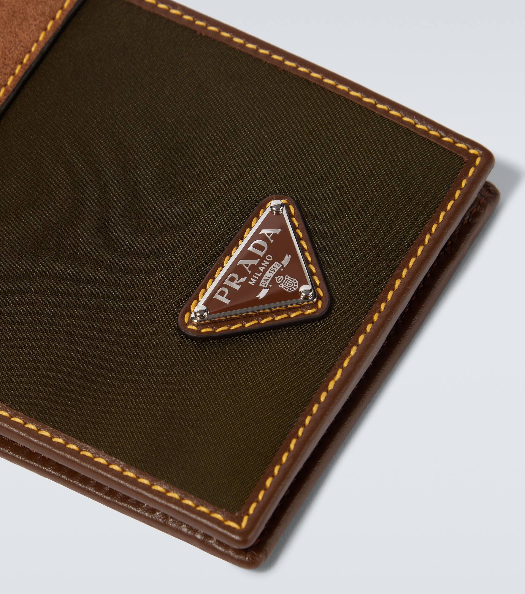 Re-Nylon leather-trimmed wallet - 4