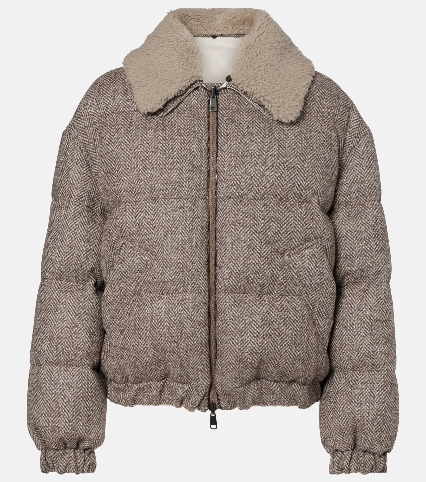 Wool-blend down jacket - 1