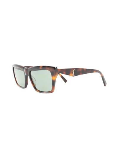 SAINT LAURENT wayfarer-frame tortoiseshell sunglasses outlook