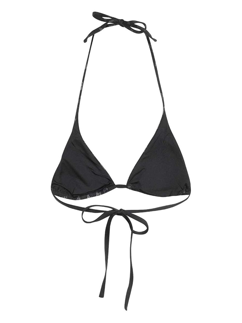 Max Mara logo-print triangle bikini top outlook