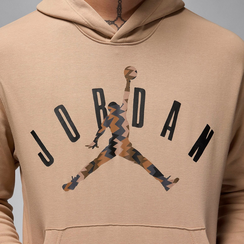 Jordan Air Jordan Flight MVP Fleece Pullover Hoodie 'Hemp' FD7416-200 outlook