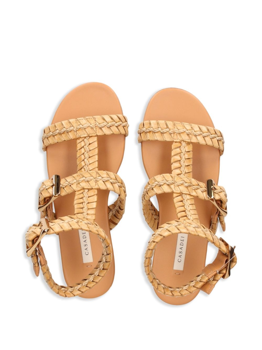 braided-strap flat sandals - 4