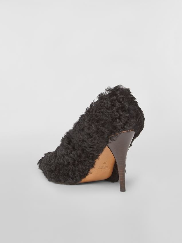 SHEARLING PUMP WITH HEEL COVERED IN NAPPA - 3