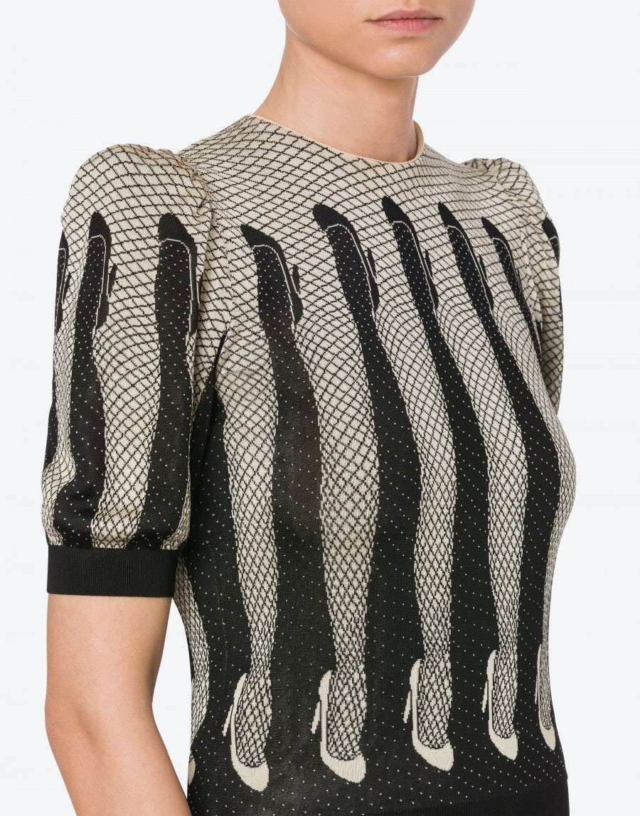 DANCER'S LEG KNIT TOP - 4