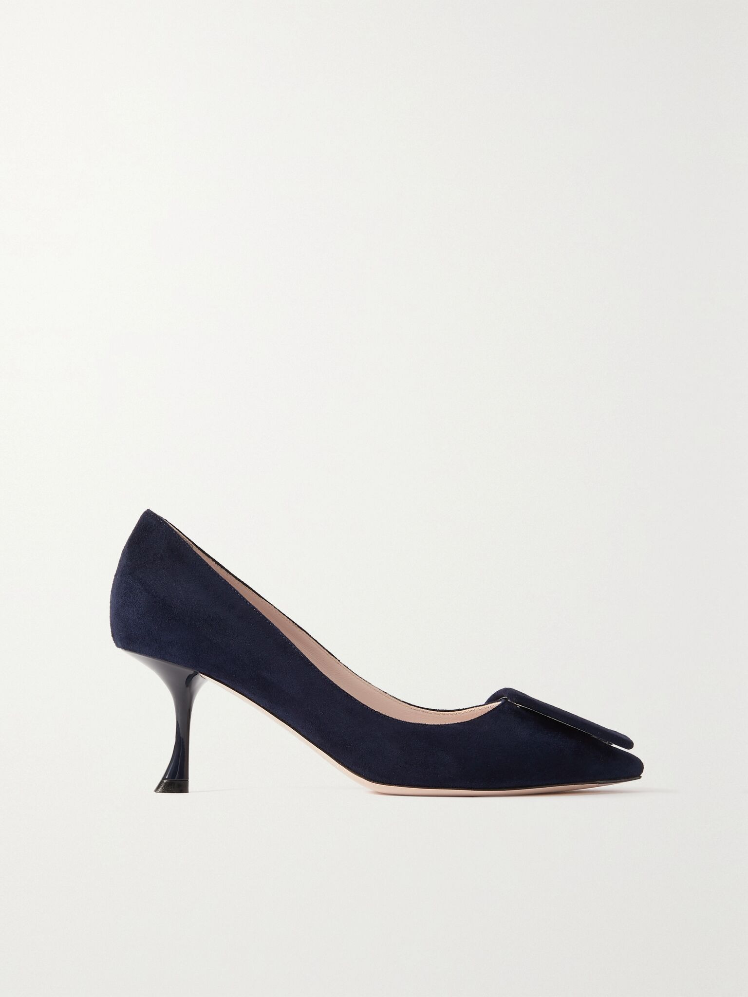 Viv' In The City 65 buckled suede pumps Navy - 1