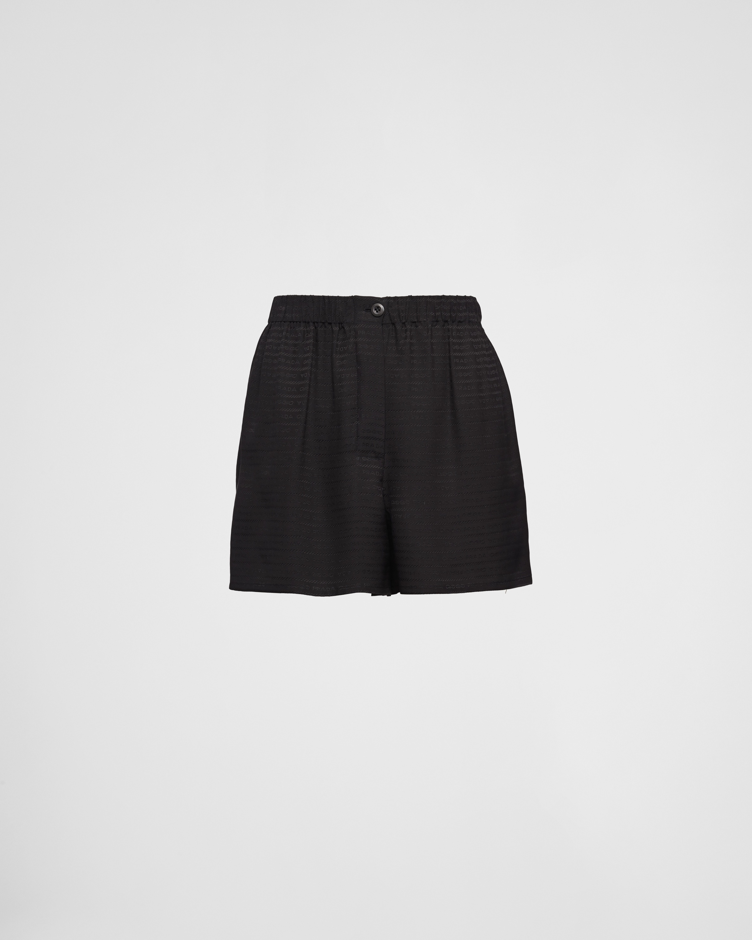Jacquard crêpe-de-Chine shorts - 1