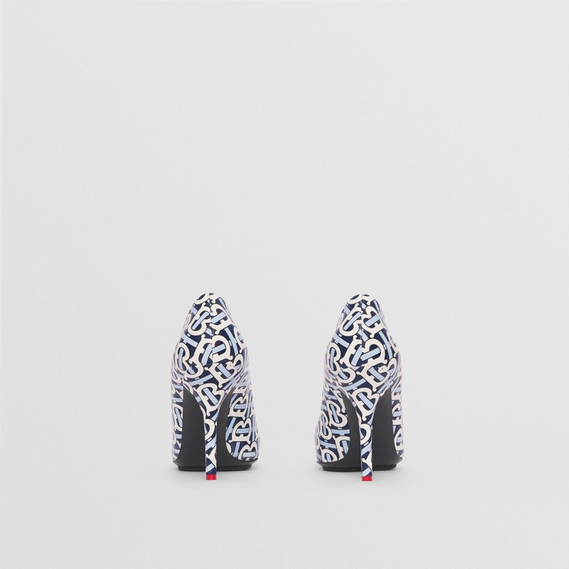 Monogram Print Lambskin Point-toe Pumps 6