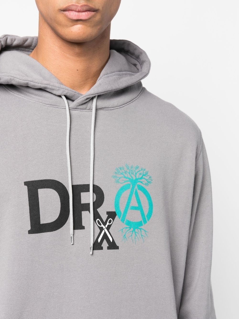 logo-print detail hoodie - 5