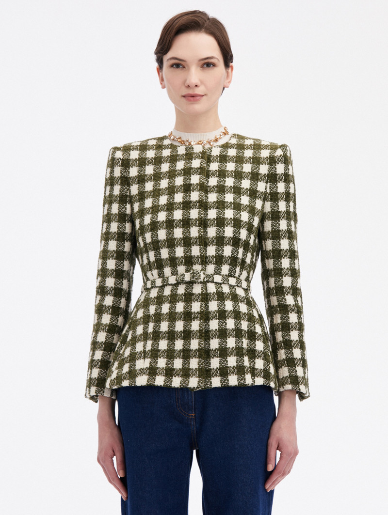 CHENILLE CHECK TWEED JACKET 1