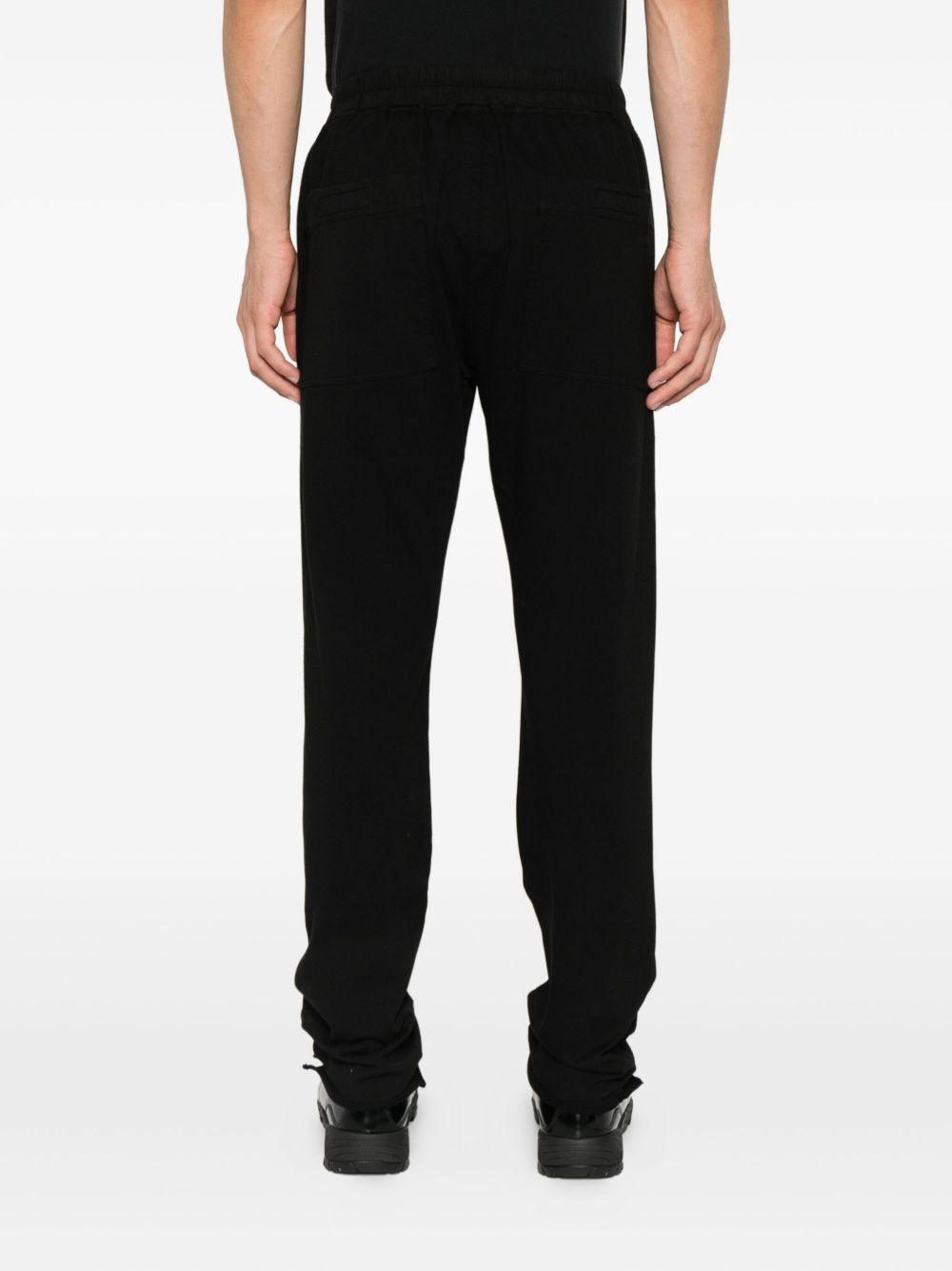 drawstring frayed track pants - 4