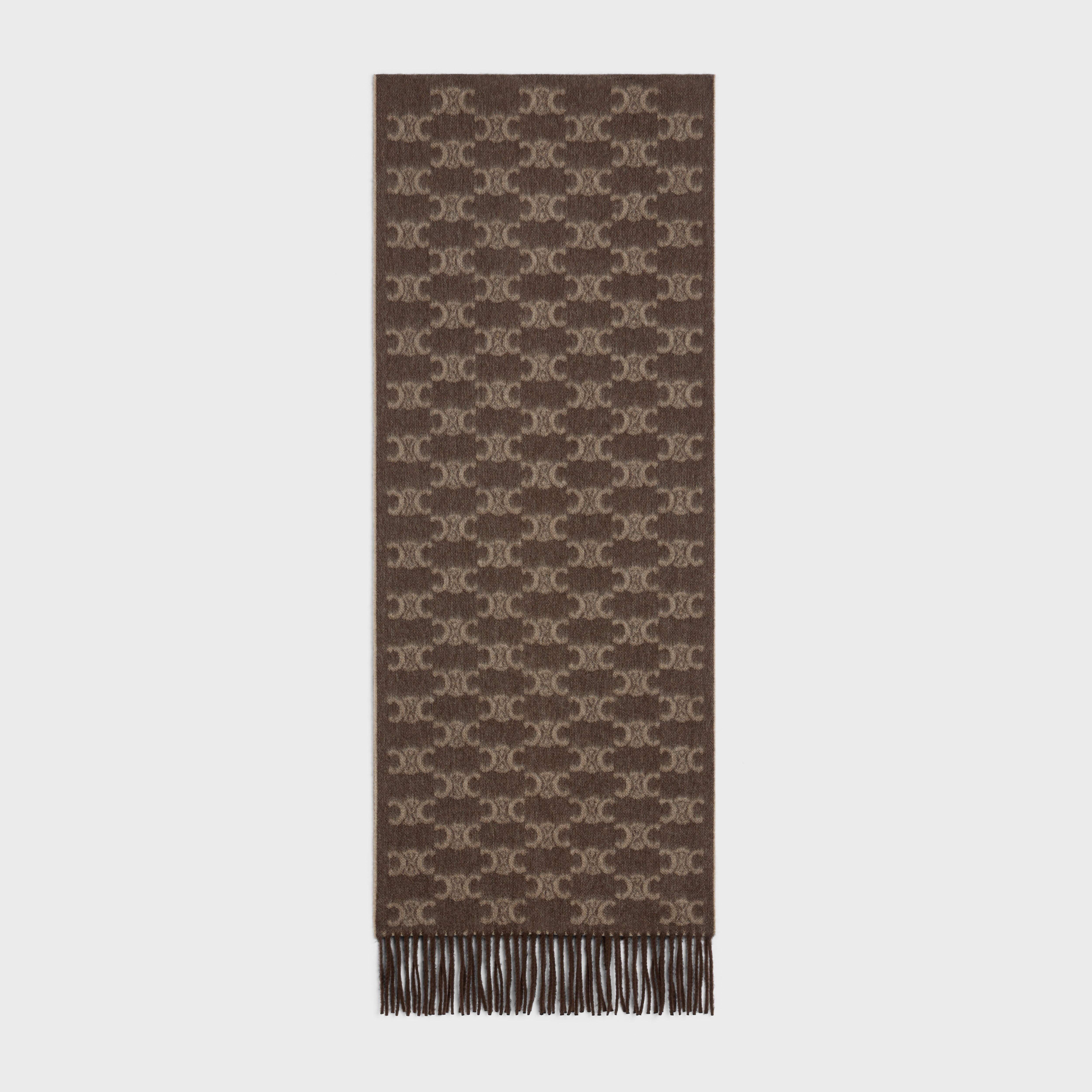 scarf in monogram cashmere - 1