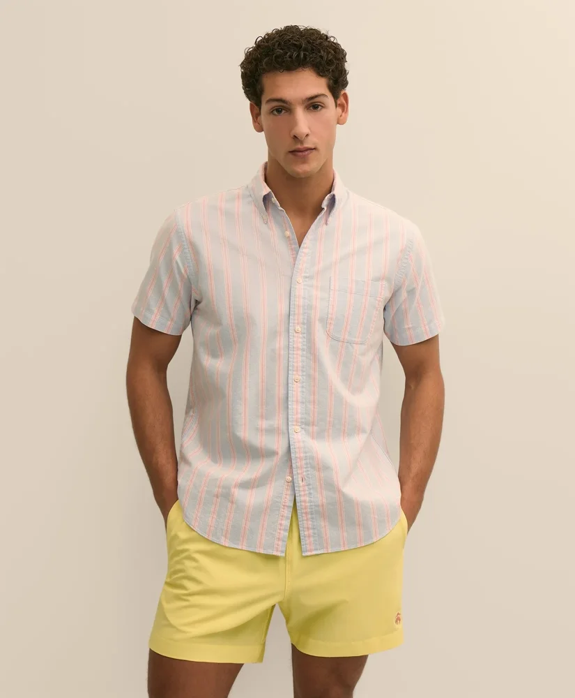 Friday Shirt, Short-Sleeve Oxford Stripe - 1