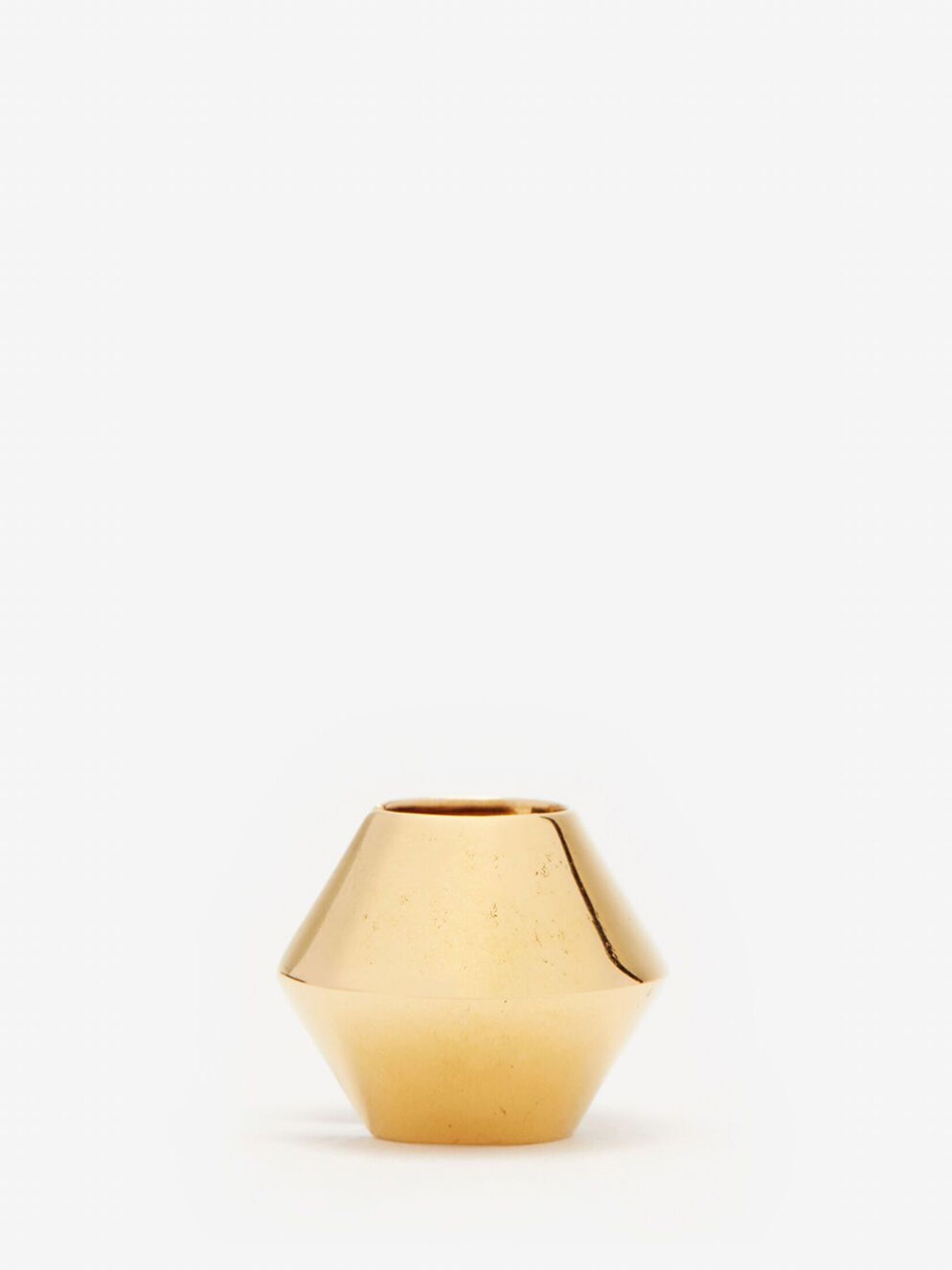 Women's Hexagonal Ear Cuff in Antique Gold - 3
