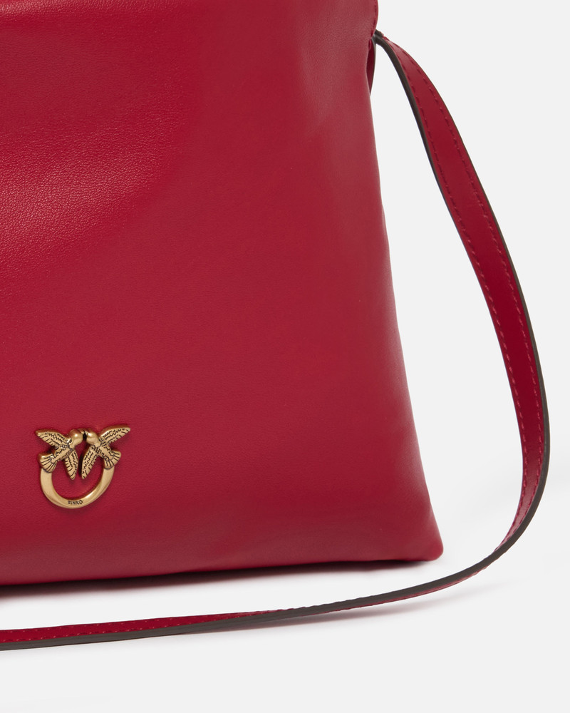 SMALL LATHER SHOULDER BAG WITH DRAWSTRING 3