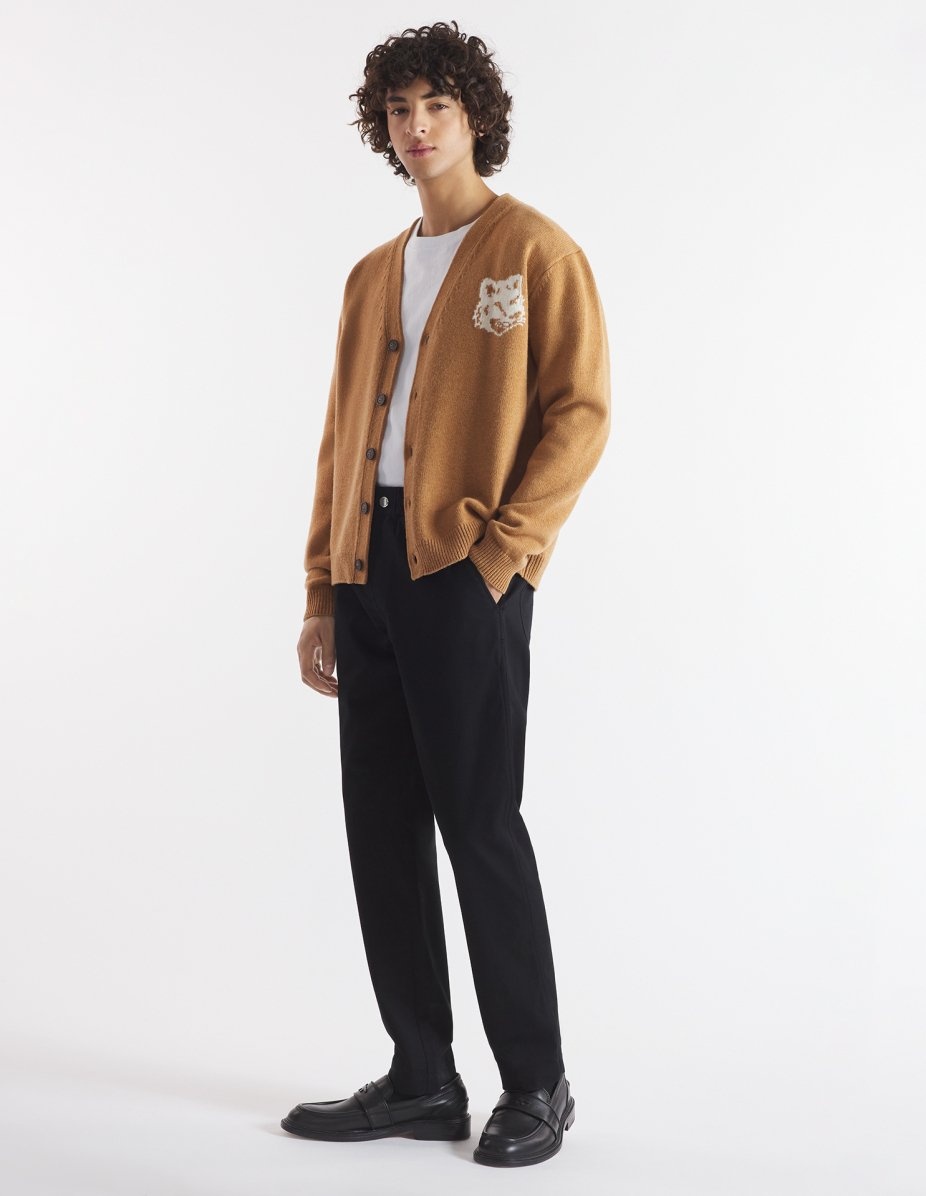 FOX HEAD INTARSIA COMFORT CARDIGAN - 2