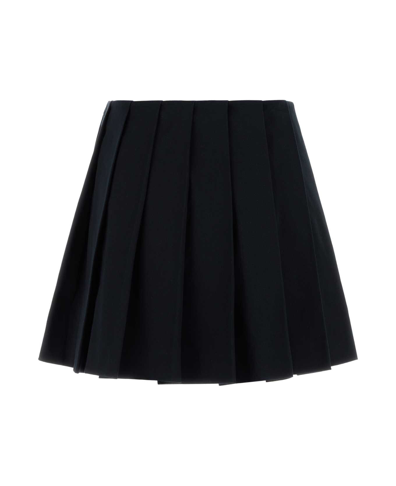 Midnight Blue Drill Mini Skirt - 2