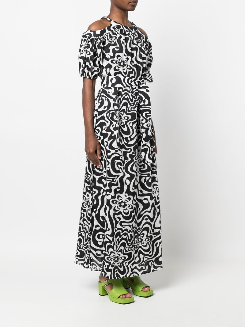 abstract-print cut-out dress 3