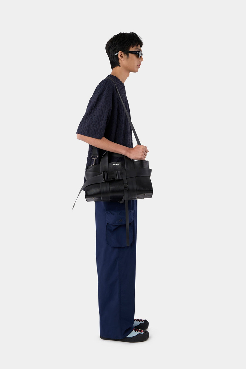 SUNNEI ELASTIC CARGO PANTS / dark navy outlook