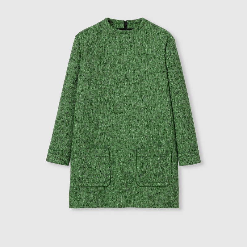 Cotton wool mouliné dress 1