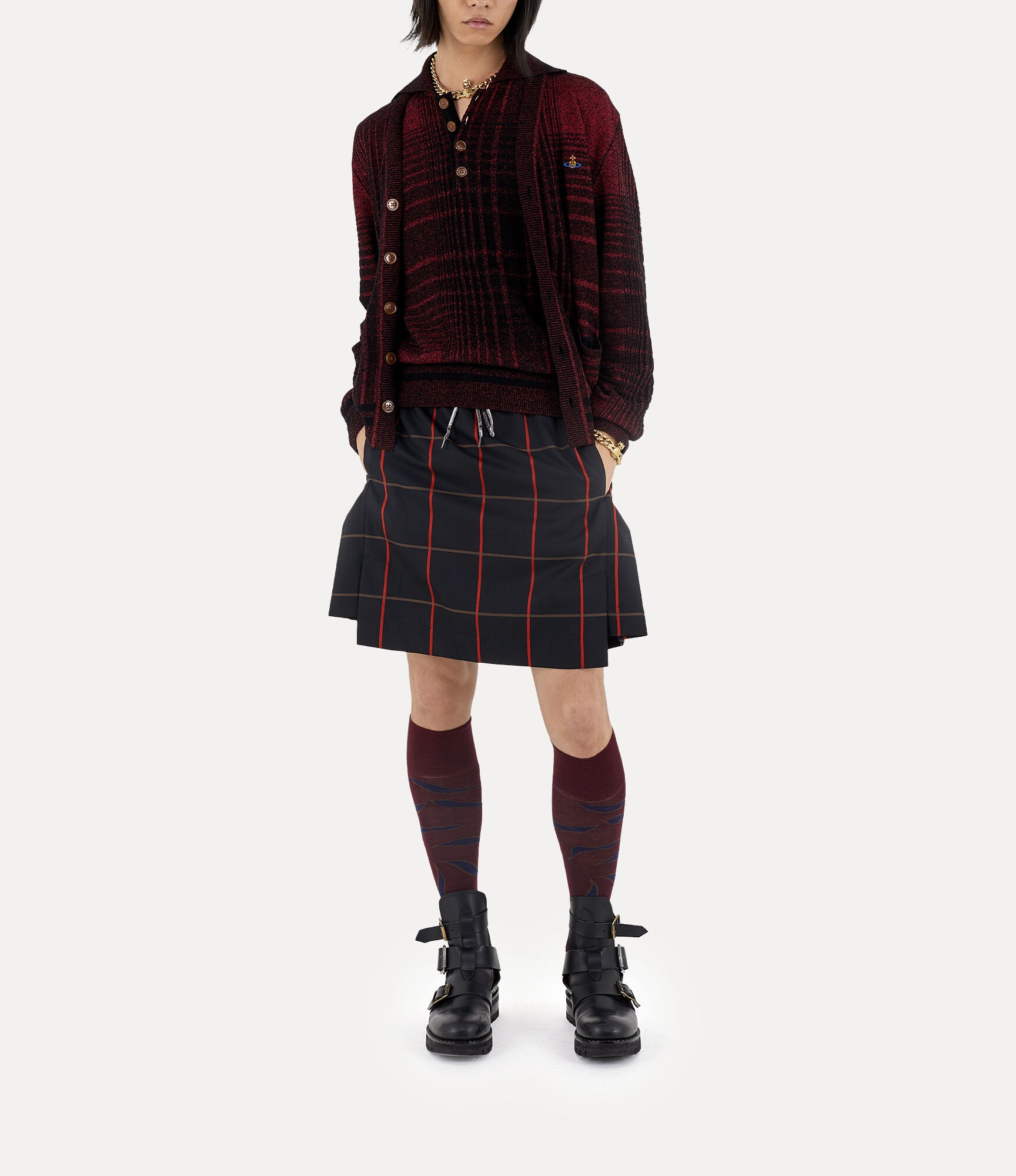 CHECK CARDIGAN - 2
