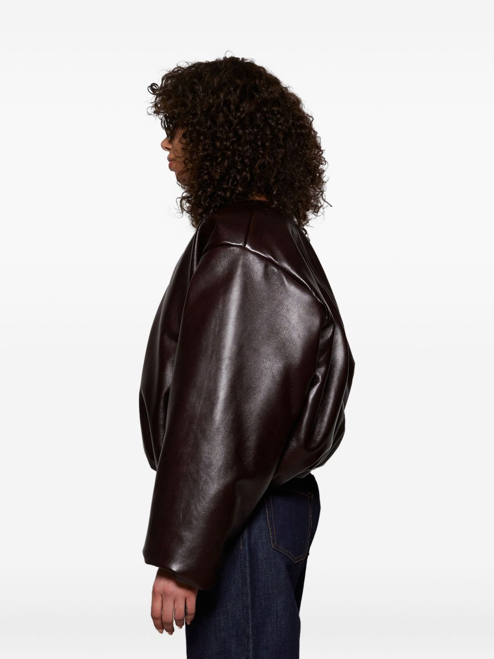 balloon-sleeve bomber jacket - 4